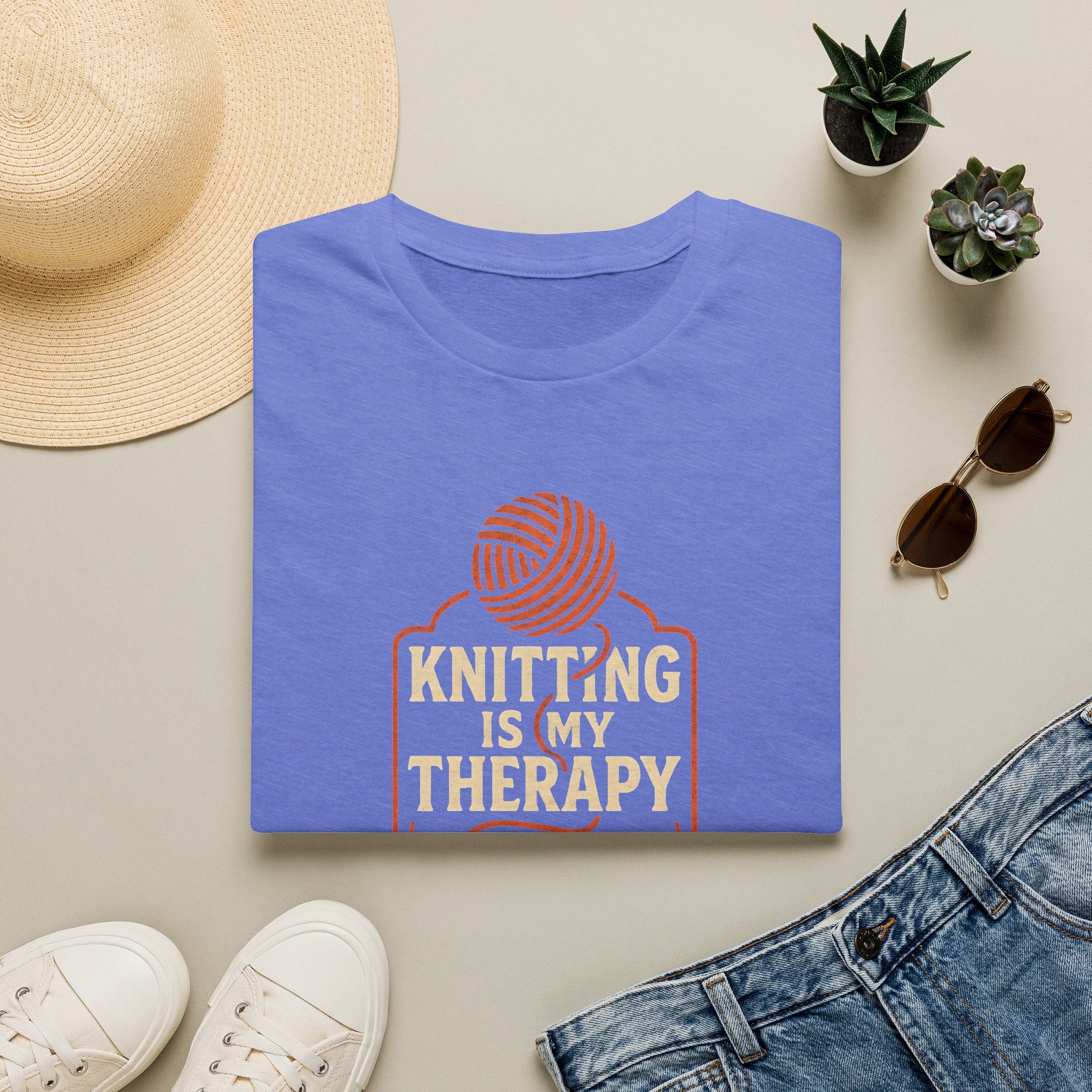 Knitting Is Therapy T-Shirt
